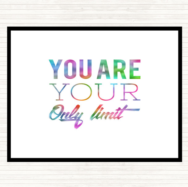 Your Only Limit Rainbow Quote Dinner Table Placemat