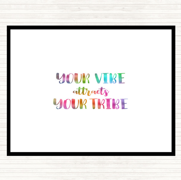 Your Vibe Rainbow Quote Dinner Table Placemat