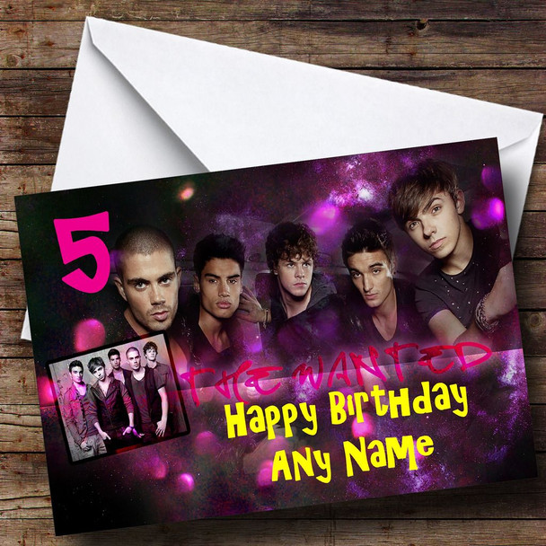The Wanted Personalised Birthday Card