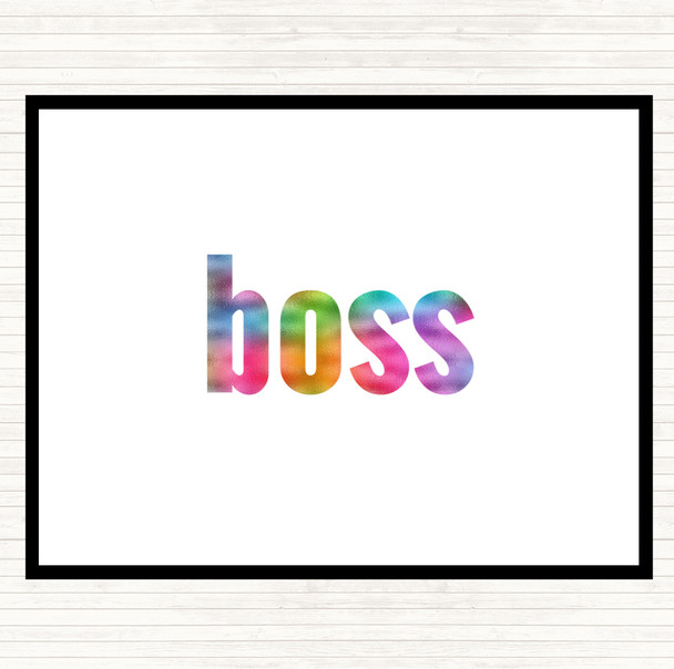 Boss Big Rainbow Quote Mouse Mat Pad