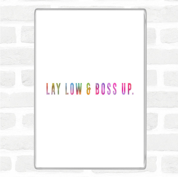 Boss Up Rainbow Quote Jumbo Fridge Magnet