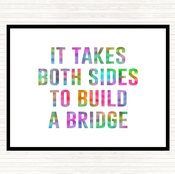 Both Sides Rainbow Quote Mouse Mat Pad