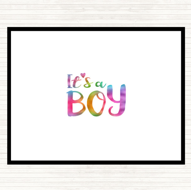 Boy Rainbow Quote Mouse Mat Pad