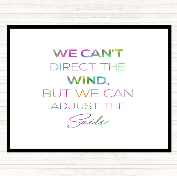 Adjust The Sails Rainbow Quote Mouse Mat Pad