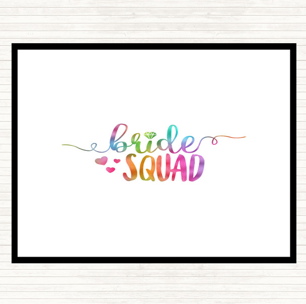 Bride Squad Rainbow Quote Mouse Mat Pad