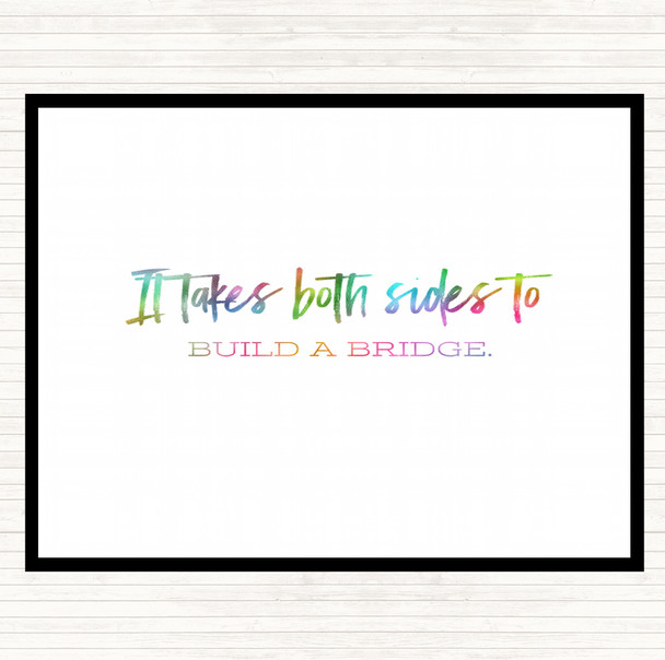 Build A Bridge Rainbow Quote Mouse Mat Pad