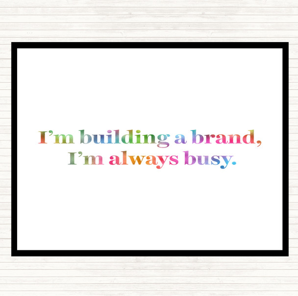 Building A Brand Rainbow Quote Dinner Table Placemat