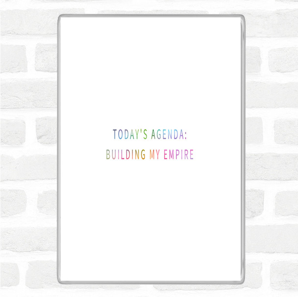 Building My Empire Rainbow Quote Jumbo Fridge Magnet