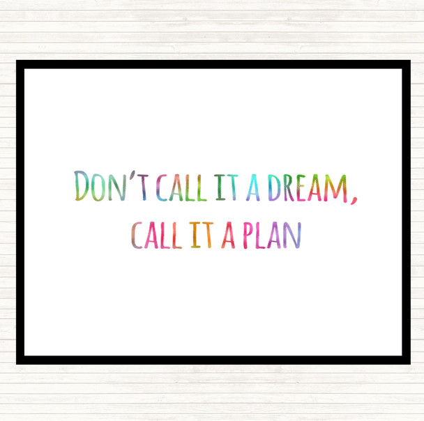 Call It A Plan Rainbow Quote Mouse Mat Pad