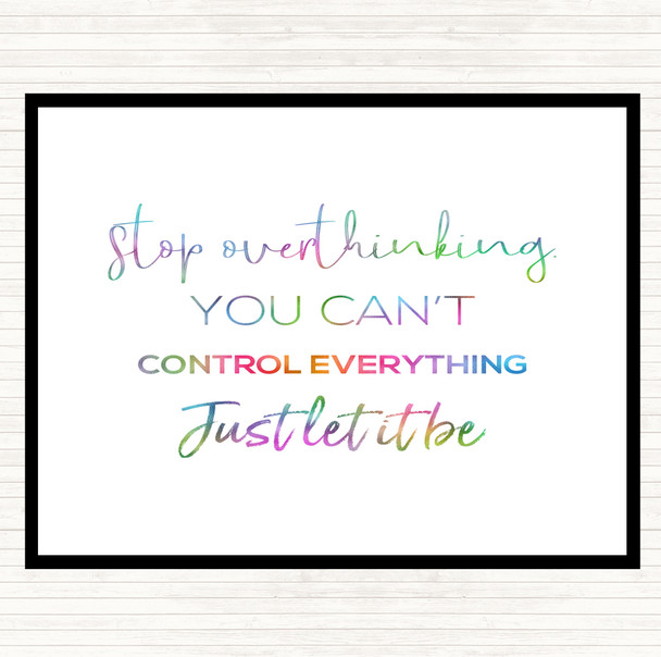 Cant Control Everything Rainbow Quote Mouse Mat Pad