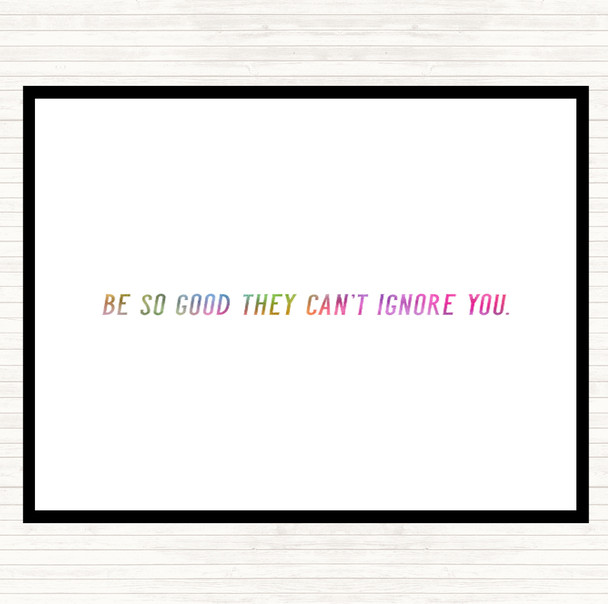 Cant Ignore Rainbow Quote Dinner Table Placemat