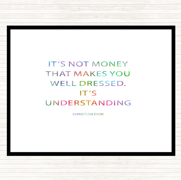 Christian Dior Well Dressed Rainbow Quote Mouse Mat Pad