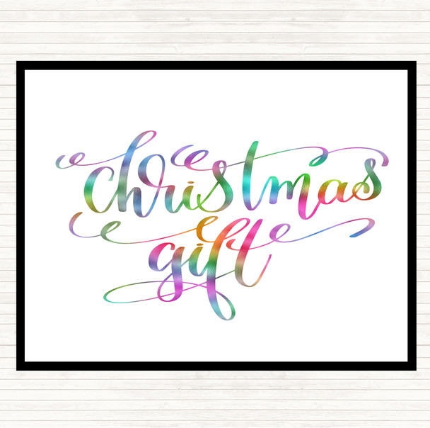 Christmas Gift Rainbow Quote Dinner Table Placemat
