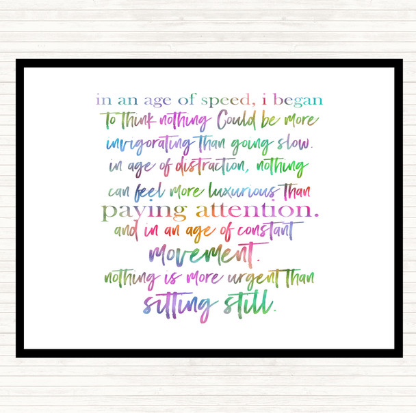 Age Of Speed Rainbow Quote Mouse Mat Pad