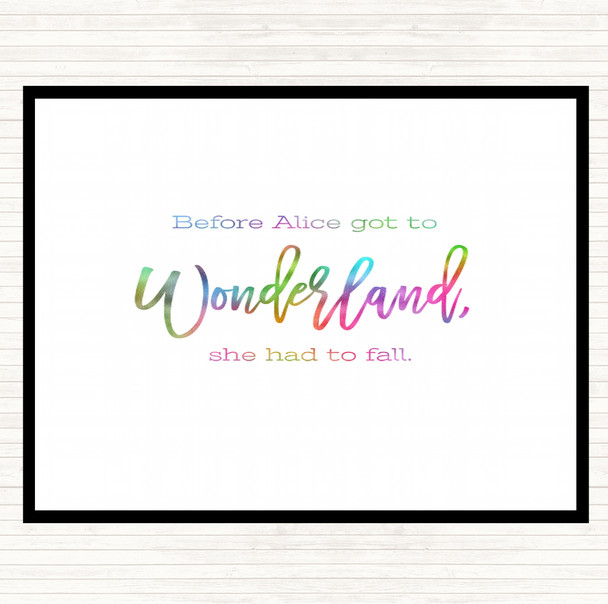 Alice Fail Rainbow Quote Mouse Mat Pad