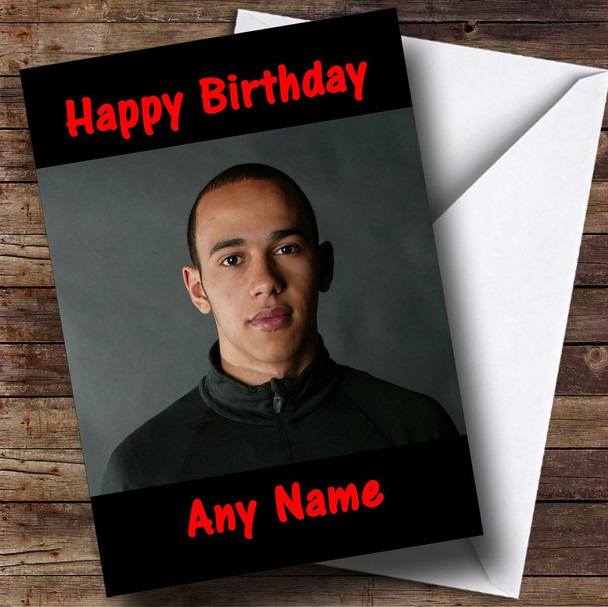 Lewis Hamilton Personalised Birthday Card