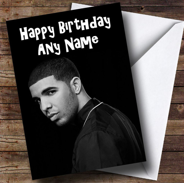 Black & White Drake Personalised Birthday Card