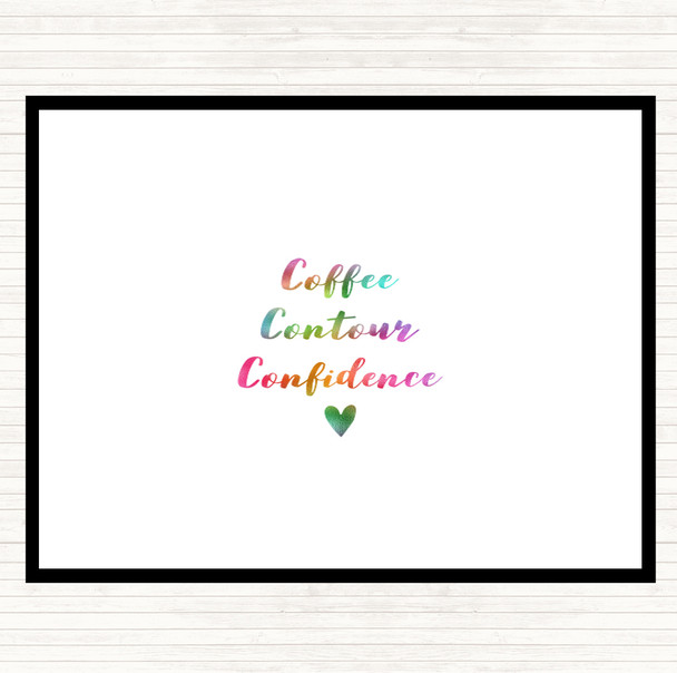 Coffee Contour Confidence Rainbow Quote Dinner Table Placemat