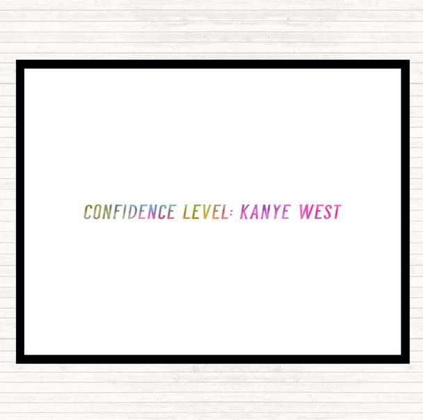 Confidence Level Kanye West Rainbow Quote Mouse Mat Pad