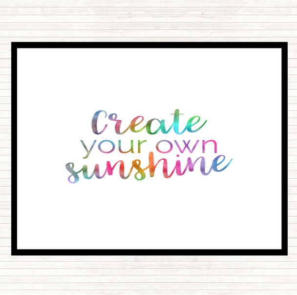Create You Own Sunshine Rainbow Quote Mouse Mat Pad