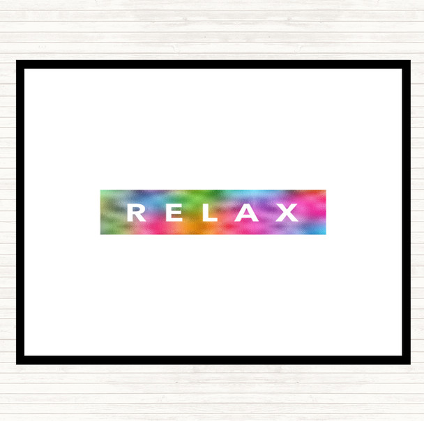 Dark Relax Rainbow Quote Mouse Mat Pad