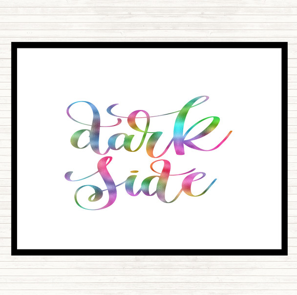 Dark Side Rainbow Quote Mouse Mat Pad