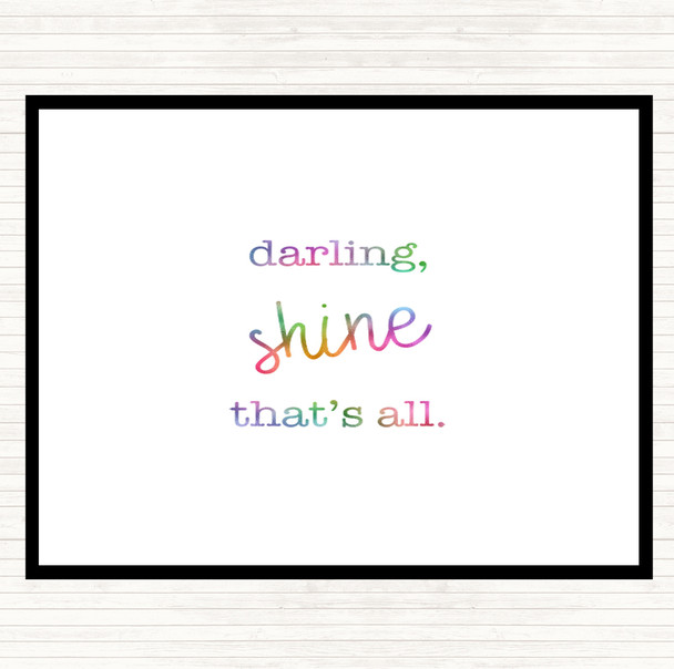 Darling Shine Rainbow Quote Mouse Mat Pad