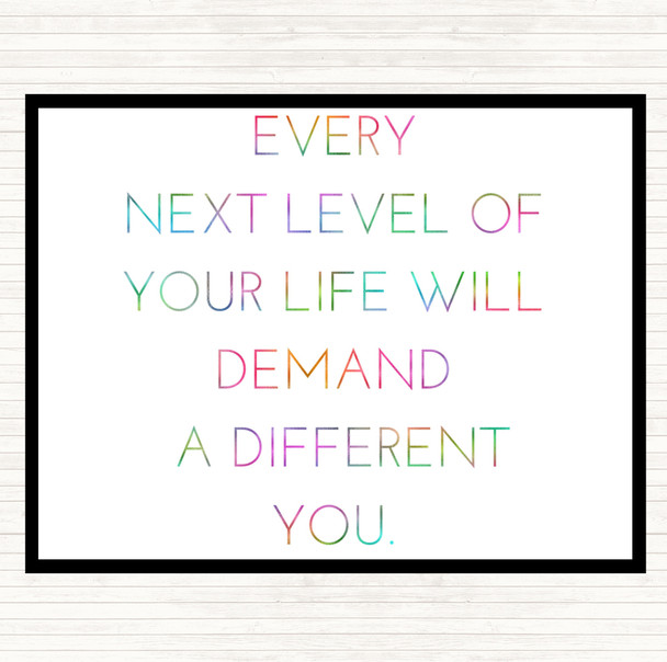 Demand A Different You Rainbow Quote Mouse Mat Pad