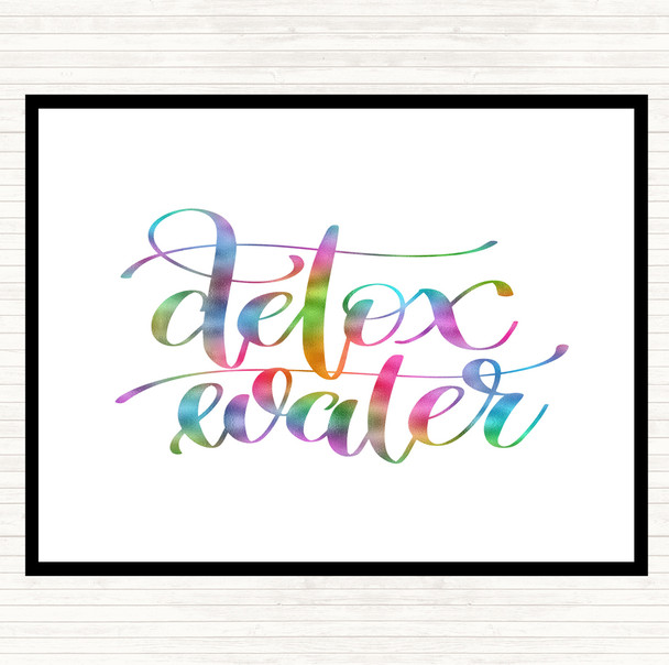 Detox Water Rainbow Quote Mouse Mat Pad