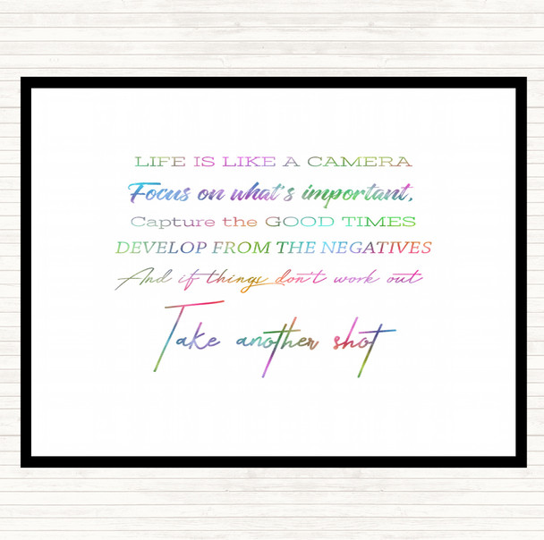 Develop From Negatives Rainbow Quote Mouse Mat Pad