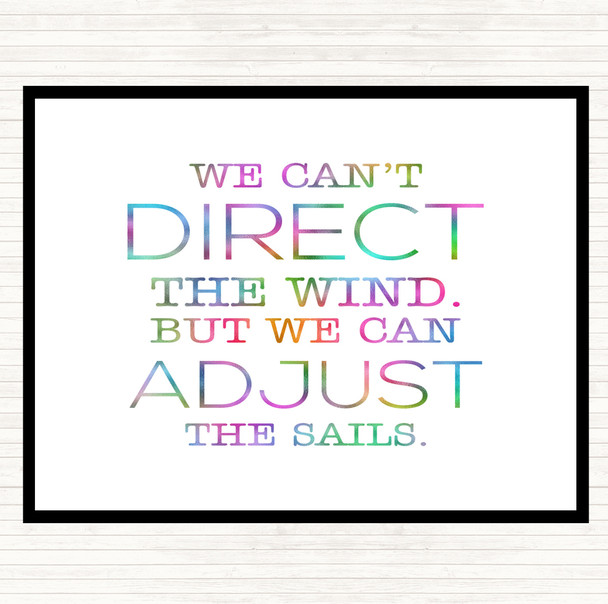 Direct Wind Adjust Sails Rainbow Quote Mouse Mat Pad