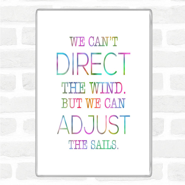 Direct Wind Adjust Sails Rainbow Quote Jumbo Fridge Magnet