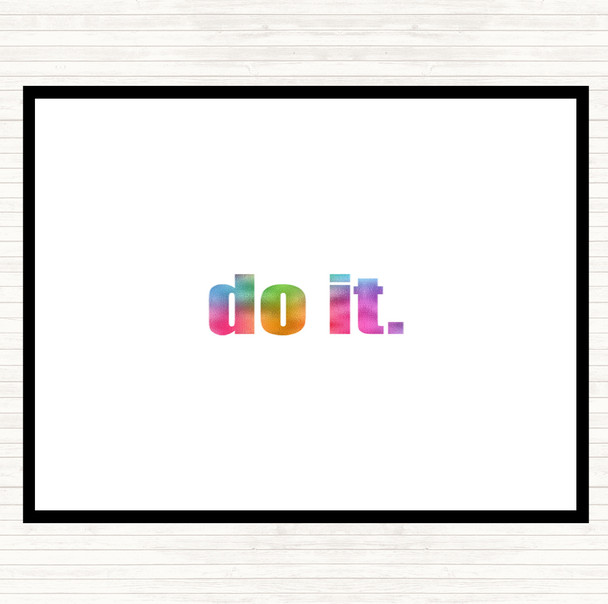 Do It Small Rainbow Quote Mouse Mat Pad