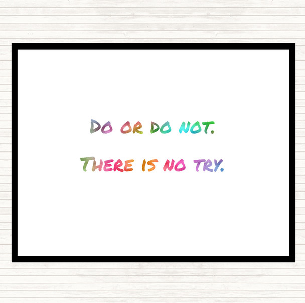Do Or Do Not Rainbow Quote Mouse Mat Pad