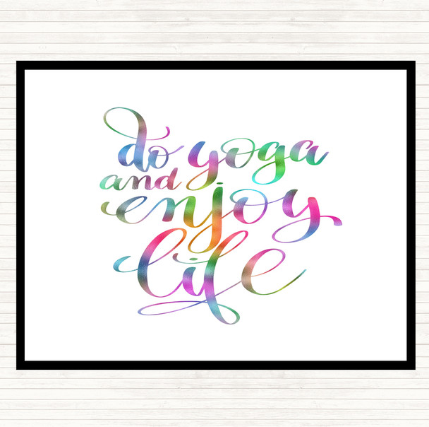 Do Yoga Rainbow Quote Dinner Table Placemat