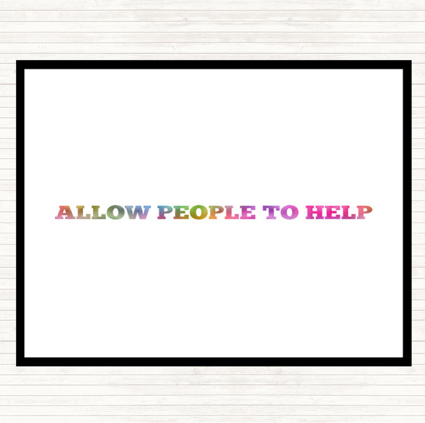 Allow People Rainbow Quote Dinner Table Placemat