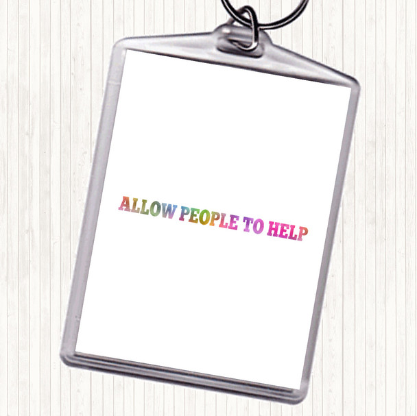 Allow People Rainbow Quote Bag Tag Keychain Keyring