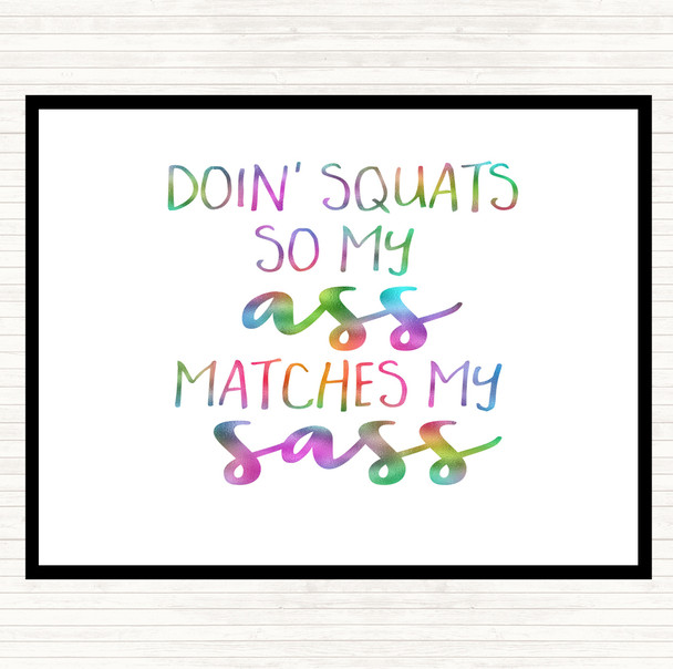 Doin Squats Rainbow Quote Mouse Mat Pad