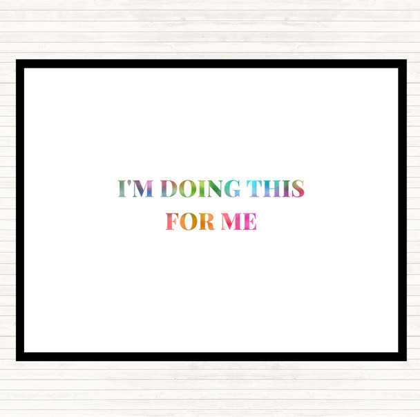 Doing This For Me Rainbow Quote Mouse Mat Pad