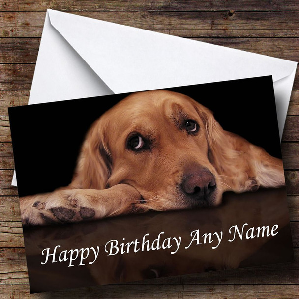 Sad Lovely Dog Personalised Birthday Card