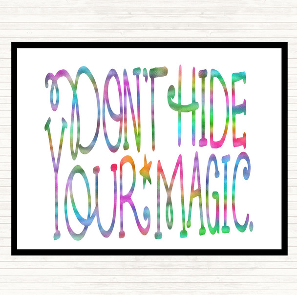Don't Hide Magic Unicorn Rainbow Quote Mouse Mat Pad