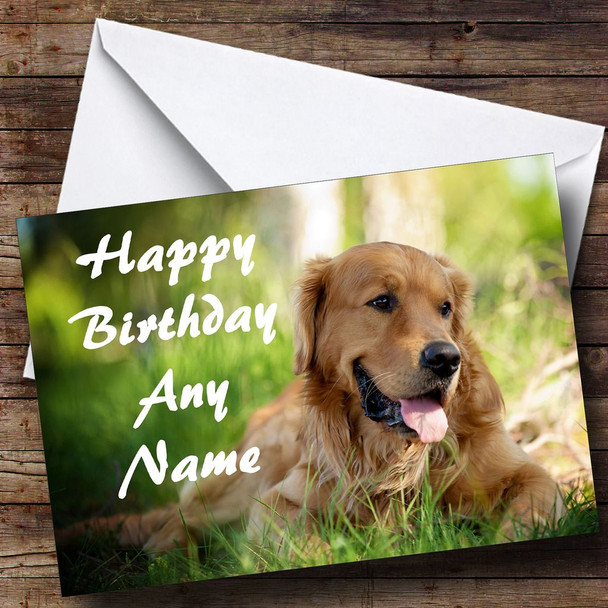 Retriever Dog Personalised Birthday Card