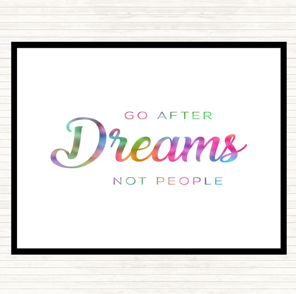 Dreams Not People Rainbow Quote Dinner Table Placemat
