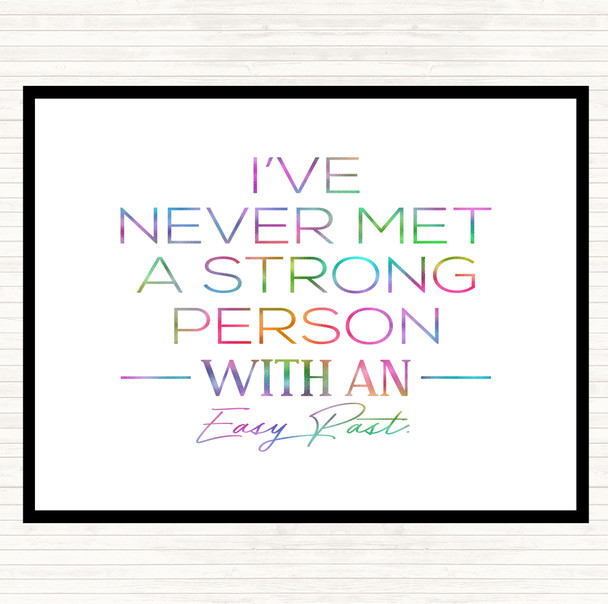 Easy Past Rainbow Quote Mouse Mat Pad