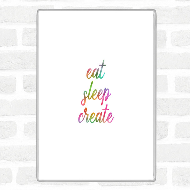 Eat Sleep Rainbow Quote Jumbo Fridge Magnet