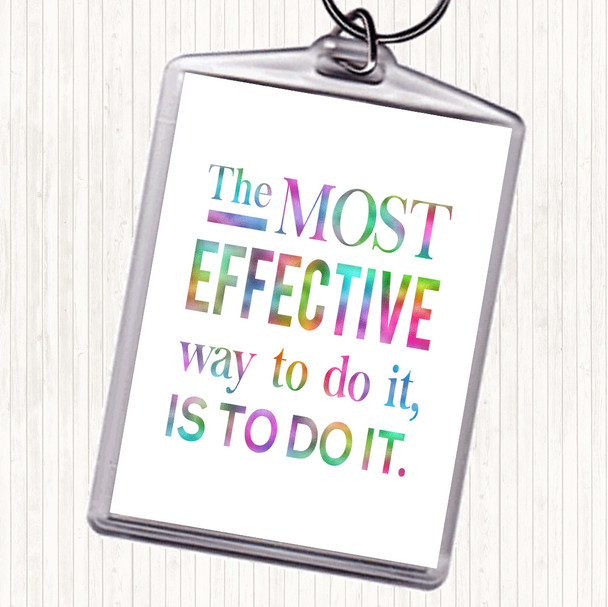 Effective Way Rainbow Quote Bag Tag Keychain Keyring