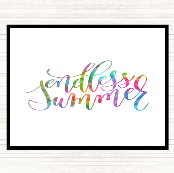 Endless Summer Rainbow Quote Mouse Mat Pad