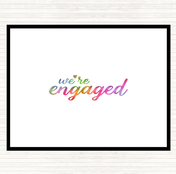 Engaged Rainbow Quote Mouse Mat Pad