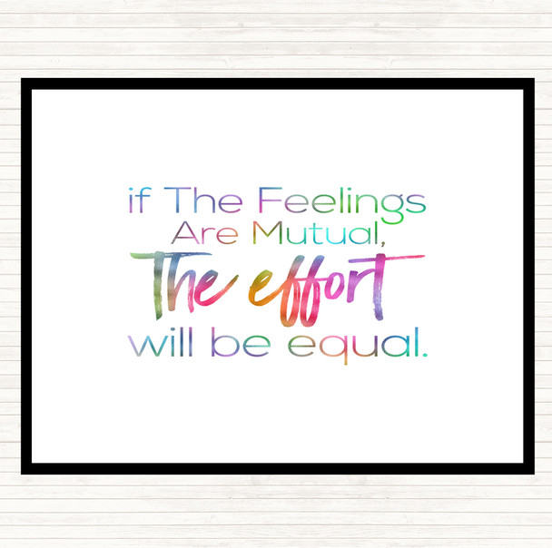 Equal Effort Rainbow Quote Mouse Mat Pad