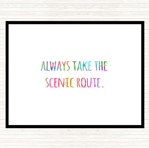 Always Take Rainbow Quote Dinner Table Placemat